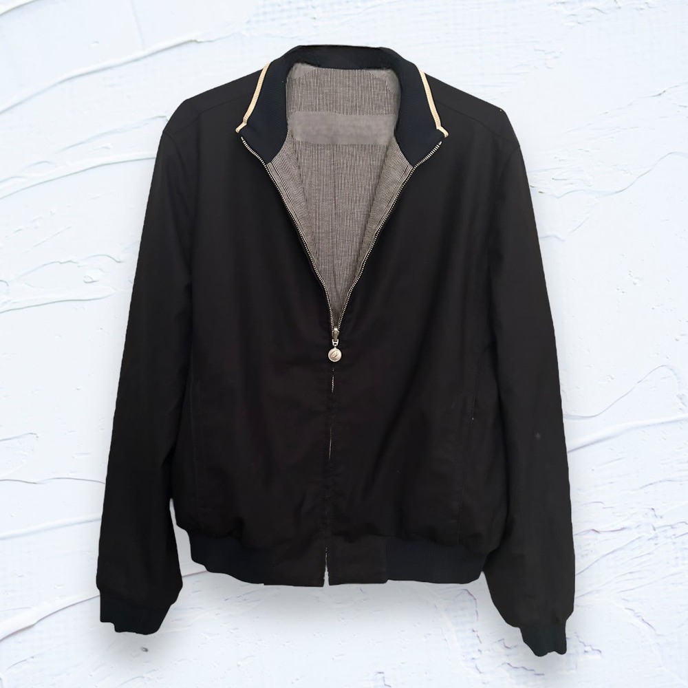 Brioni Silk & Wool Storm System Reversible Men's Bomber Jacket Made in Italy